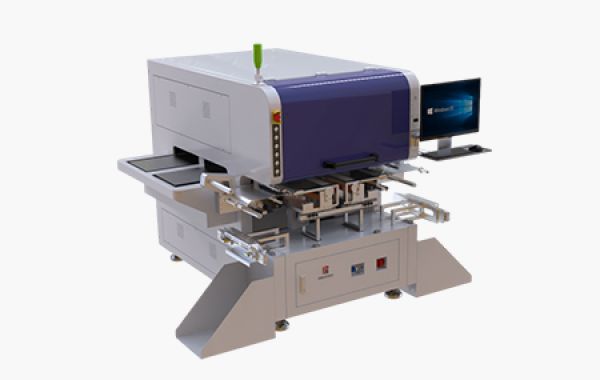 Our company's first-generation dual-X dual-Y four-head glass sheet labeling machine overcomes the precision placement challenges of mobile phone cameras.
